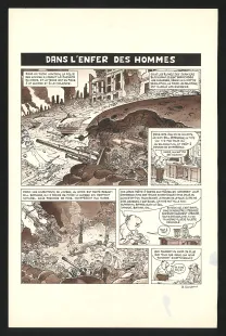 Planche noir et blanc, Georges et Louis romanciers, La fin du monde (T.3), Daniel Goossens