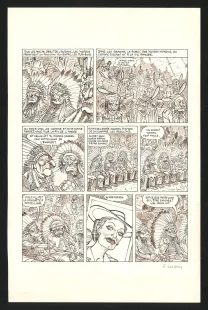 Black and white original page, Georges et Louis romanciers, La fin du monde (T.3), Daniel Goossens