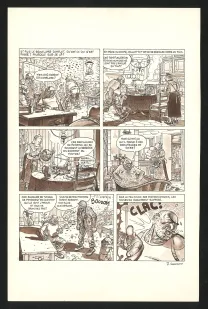 Planche noir et blanc, Georges et Louis romanciers, La fin du monde (T.3), Daniel Goossens