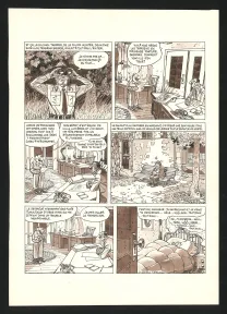 Planche noir et blanc, Georges et Louis romanciers, La fin du monde (T.3), Daniel Goossens