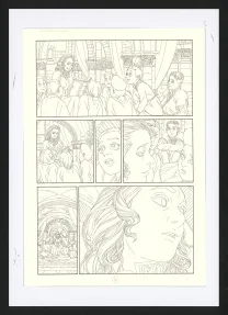 Black and white original page, Les Ogres-Dieux, La Première née (T.4), Bertrand Gatignol