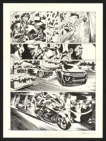 Planche noir et blanc, Jazz Maynard, Trois corbeaux (T.6),  Roger