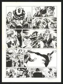 Planche noir et blanc, Jazz Maynard, Trois corbeaux (T.6),  Roger