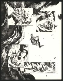 Black and white original page, Jazz Maynard, Trois corbeaux (T.6),  Roger