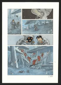 Colored original page, Orbital, Contacts (T.8), Serge Pellé
