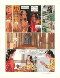 Colored original page, Djinn, Un Honneur retrouvé (T.12), Ana Miralles