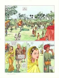 Colored original page, Djinn, Le Pavillon des plaisirs  (T.10), Ana Miralles
