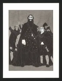 Illustration noir et blanc, Les Ogres-Dieux, La Première née (T.4), Bertrand Gatignol