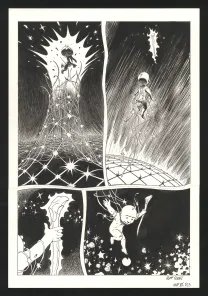 Black and white original page, Le Vagabond des Étoiles , Première partie (T.1),  Riff Reb's