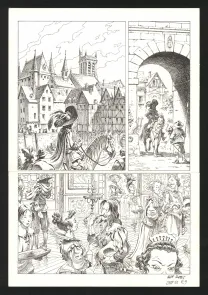 Black and white original page, Le Vagabond des Étoiles , Première partie (T.1),  Riff Reb's