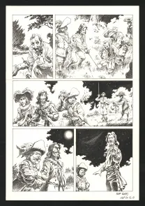 Black and white original page, Le Vagabond des Étoiles , Première partie (T.1),  Riff Reb's