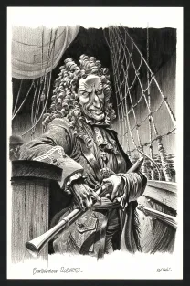 Illustration noir et blanc, Marines,  Riff Reb's