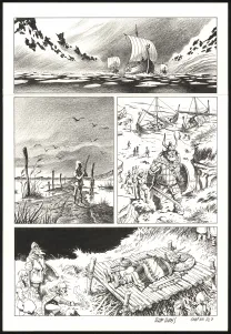 Black and white original page, Le Vagabond des Étoiles , Seconde partie (T.2),  Riff Reb's