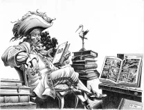 Illustration noir et blanc,  Riff Reb's