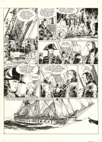 Planche noir et blanc, USS Constitution, Livre II - Il y a deux justices en mer, celle des gradés et celle des sans grades (T.2), Franck Bonnet