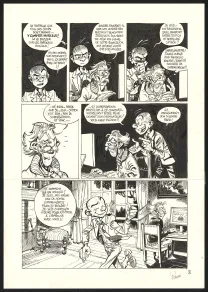 Black and white original page, SuperGroom, La Guerre olympique (T.2),  Yoann