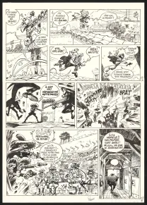 Black and white original page, Spirou et Fantasio, Dans les griffes de la Vipère (T.53),  Yoann