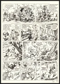 Planche noir et blanc, Spirou et Fantasio, Dans les griffes de la Vipère (T.53),  Yoann