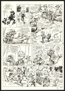 Black and white original page, Spirou et Fantasio, Dans les griffes de la Vipère (T.53),  Yoann
