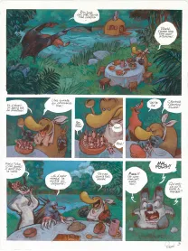Planche couleur, Toto l'ornithorynque, Toto l'ornithorynque et le lion marsupial (T.7),  Yoann