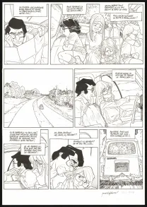 Black and white original page, Les Beaux étés, Cap au Sud ! (T.1), Jordi Lafebre