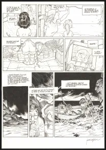Black and white original page, Les Beaux étés, La Calanque (T.2), Jordi Lafebre