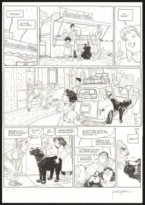 Planche noir et blanc, Les Beaux étés, La Calanque (T.2), Jordi Lafebre