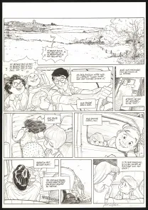Planche noir et blanc, Les Beaux étés, La Calanque (T.2), Jordi Lafebre