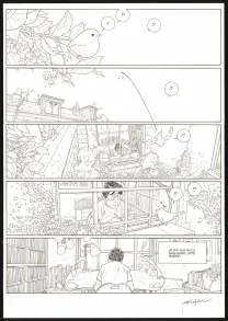 Black and white original page, Les Beaux étés, Le Repos du guerrier (T.4), Jordi Lafebre