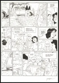 Black and white original page, Les Beaux étés, Le Repos du guerrier (T.4), Jordi Lafebre