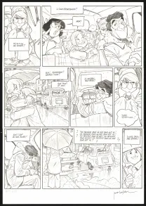 Black and white original page, Les Beaux étés, La Fugue (T.5), Jordi Lafebre