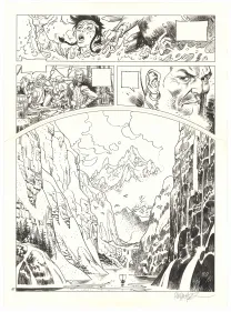 Planche noir et blanc, Asgard, Pied-de-fer (T.1), Ralph Meyer
