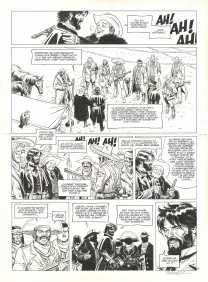 Black and white original page, Undertaker, L'Indien blanc (T.5), Ralph Meyer