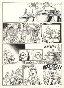 Planche noir et blanc, Trolls de Troy, Jean-Louis Mourier