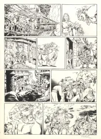 Planche noir et blanc, Trolls de Troy, Les Enragés du Darshan (II) (T.10), Jean-Louis Mourier