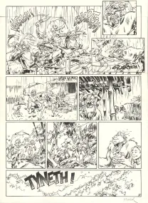 Planche noir et blanc, Trolls de Troy, Les Enragés du Darshan (II) (T.10), Jean-Louis Mourier