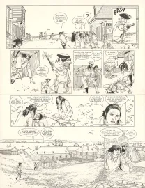 Planche noir et blanc, L'Épervier, La Princesse indienne (T.10), Patrice Pellerin
