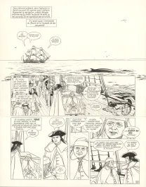Planche noir et blanc, L'Épervier, La Princesse indienne (T.10), Patrice Pellerin