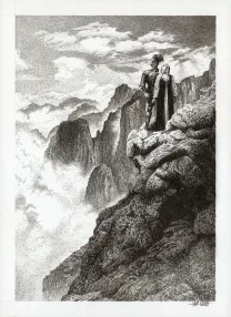 Illustration noir et blanc, Le Chien de Guerre et la Douleur du monde, Tom Cuzor