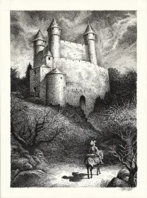 Illustration noir et blanc, Le Chien de Guerre et la Douleur du monde, Tom Cuzor