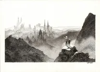 Illustration noir et blanc, Le Chien de Guerre et la Douleur du monde, Tom Cuzor