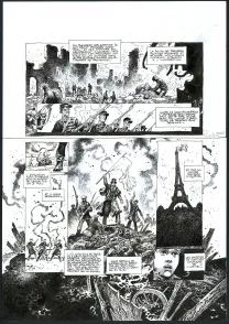Black and white original page, Aristophania, La Montagne Rouge (T.4), Joël Parnotte