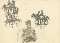 Illustration noir et blanc, Les 7 Vies de l'Épervier, André Juillard