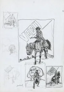 Black and white illustration, Arno, André Juillard