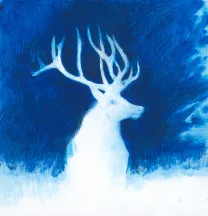 Illustration couleur, Les Grands Cerfs, Gaétan Nocq