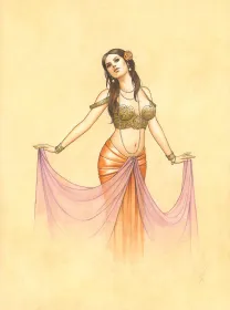 Illustration couleur, Mata Hari, Laurent Paturaud