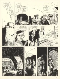 Black and white original page, L'Épervier, Tempête sur Brest (T.3), Patrice Pellerin