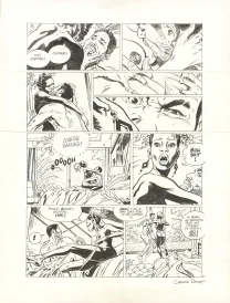 Black and white original page, Sangoma, les damnés de Cape Town, Corentin Rouge