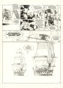 Planche noir et blanc, USS Constitution, Livre II - Il y a deux justices en mer, celle des gradés et celle des sans grades (T.2), Franck Bonnet