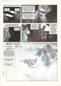 Black and white original page, La Mort vivante, Alberto Varanda